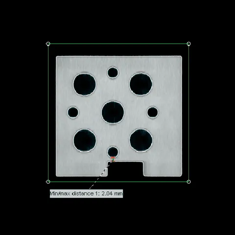 Shortest distance measurement (2D image) | Matsusada Precision