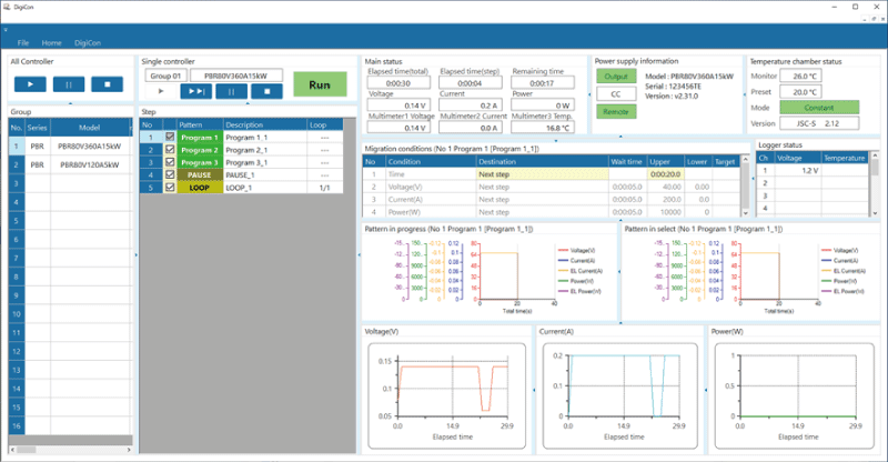 Easy operation enables speedy construction of Automatic Test Equipment (ATE) | DigiCon series | Control software | Matsusada Precision