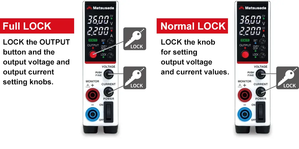 2-mode lock | P4KF-80 series | DC power supply Benchtop | Matsusada Precision