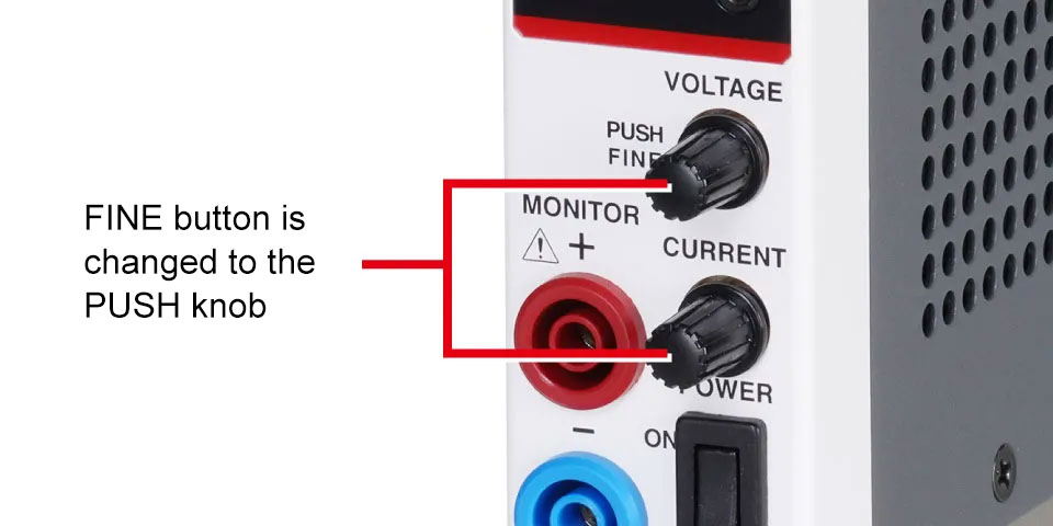 FINE button is changed to the PUSH knob | P4KF-80 series | DC power supply Benchtop | Matsusada Precision