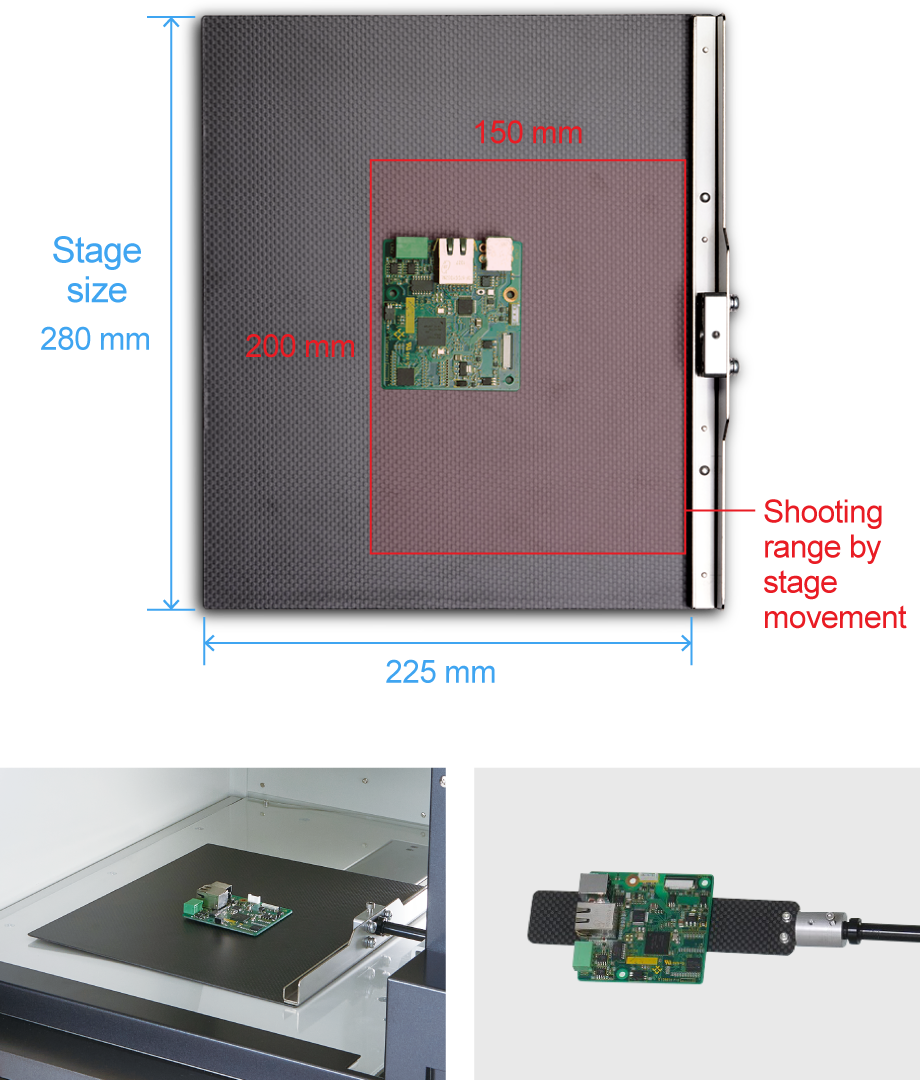 stage size | precision μB3200 | X-ray Inspection in Benchtop | Matsusada Precision