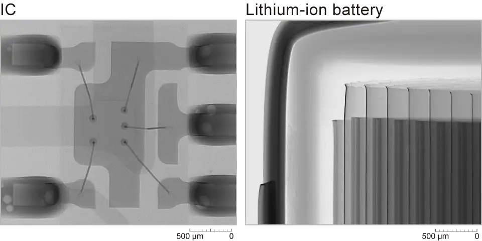 IC Lithium-ion battery | precision μB3600 | X-ray Inspection in Benchtop | Matsusada Precision