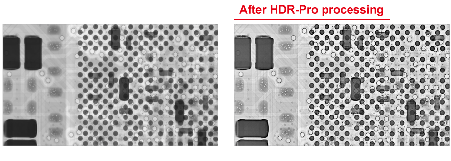 New HDR-Pro image processing with high dynamic range of radiography | precision μB3600 | X-ray Inspection in Benchtop | Matsusada Precision