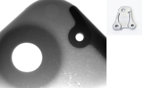 Cavities of aluminum die-casting | X-ray Inspection in Benchtop (Vertical Model) | Matsusada Precision