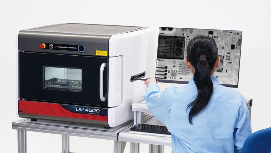 IC Lithium-ion battery | precision μB4600 | X-ray Inspection in Benchtop (Vertical Model) | Matsusada Precision