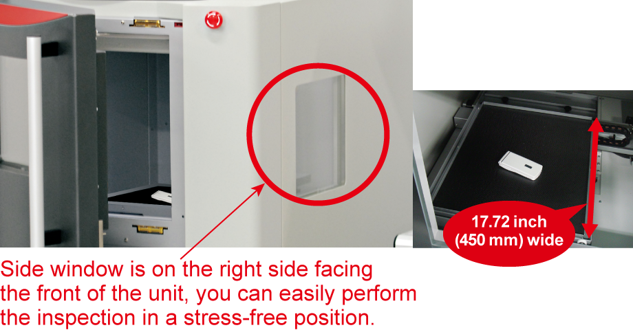 Easy setting and observation of specimen | μRay8400 series | X-ray Inspection System (Vertical Model) | Matsusada Precision