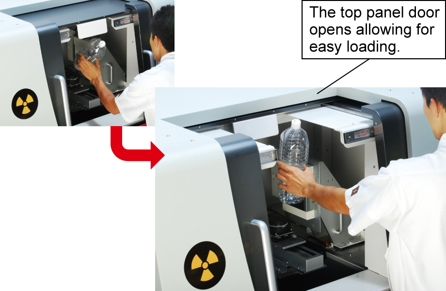 The top panel door opens | µRay8700/µRay8760 | Industrial x-ray ct scanners (Horizontal Model) | Matsusada Precision