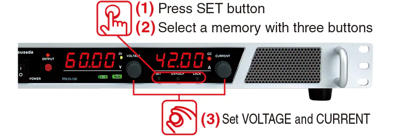 Multi Setting Function | REK/REKJ series | DC power supply Rackmount | Matsusada Precision