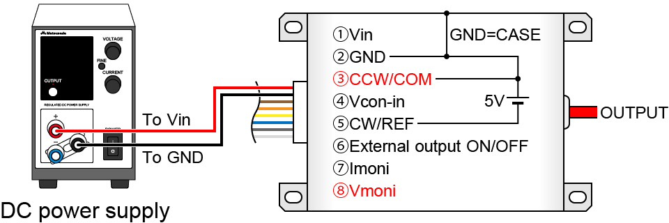 Connection of DC power supply for input｜How to use high voltage power supply modules?｜Matsusada Precision